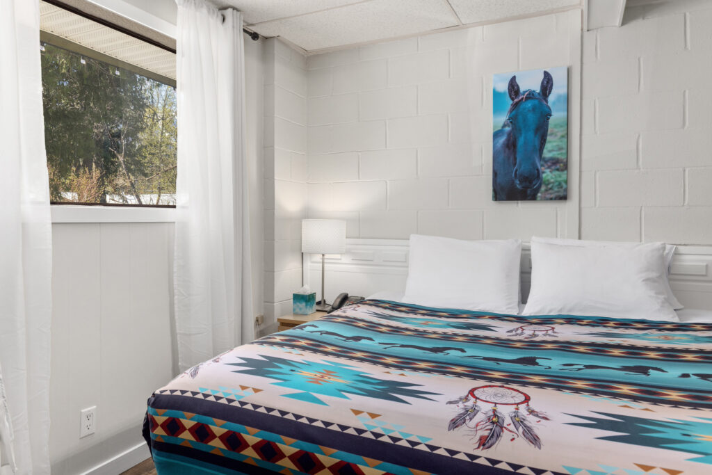 View of bed in King Room